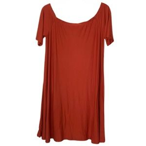 Planet Gold Women's Size XL Casual Dress in Ketchup Orange Red Multi Functional